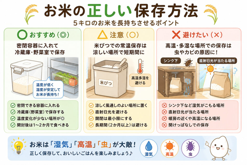 コメ保存方法