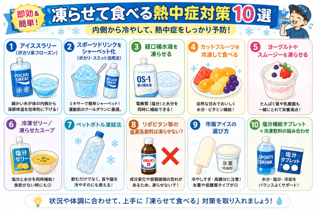 凍らせて食べる 熱中症対策