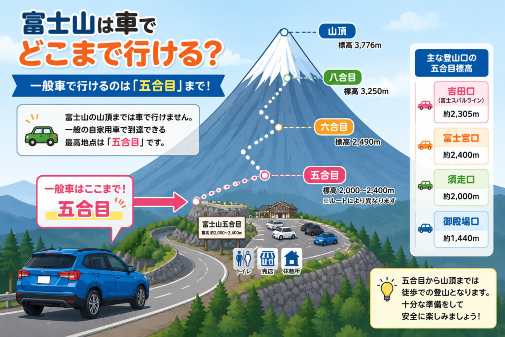 富士山どこまで車で行ける