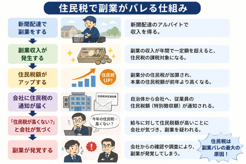 副業 バレる 仕組み
