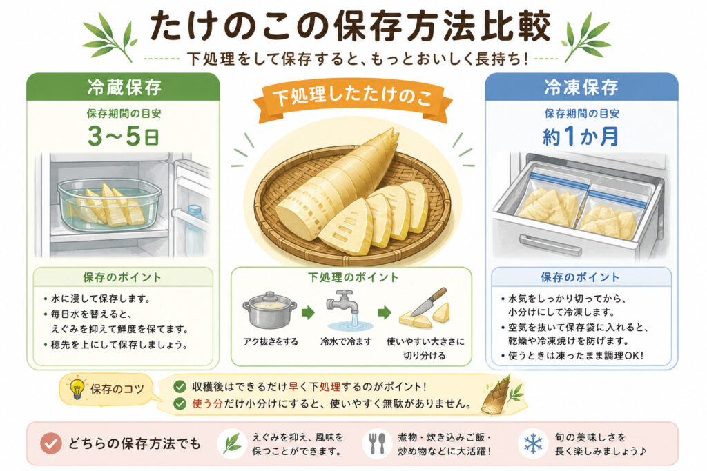 たけのこ保存方法