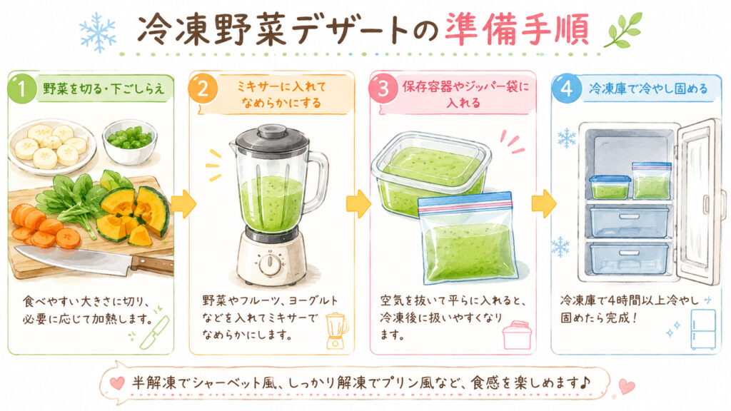 凍らせて食べる野菜デザート