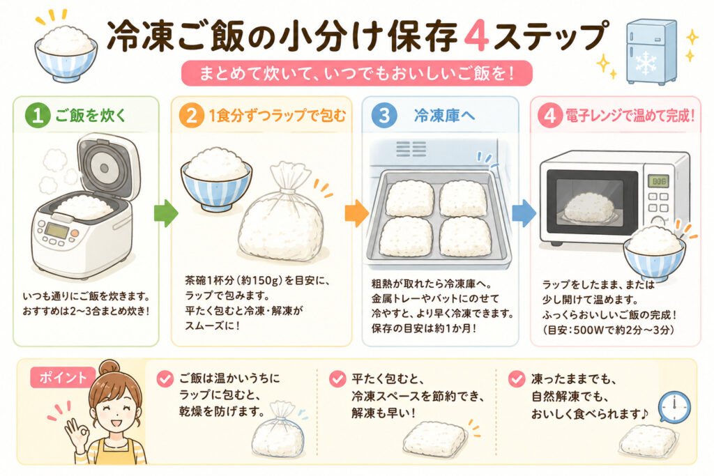 冷凍ご飯保存方法