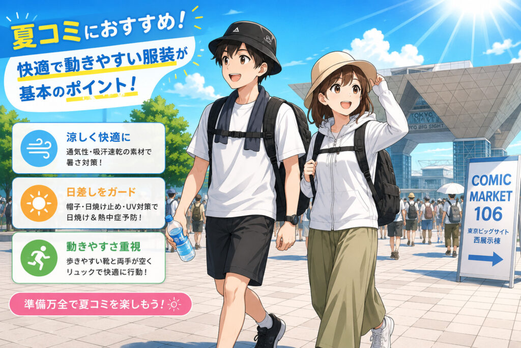 コミケ 服装 夏