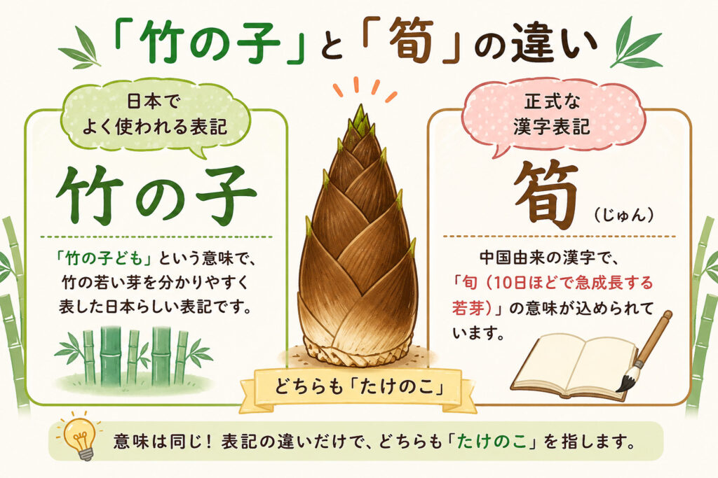 竹の子と筍の違い