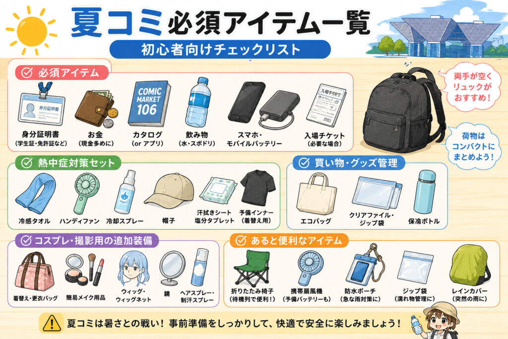 夏コミ　必須アイテム