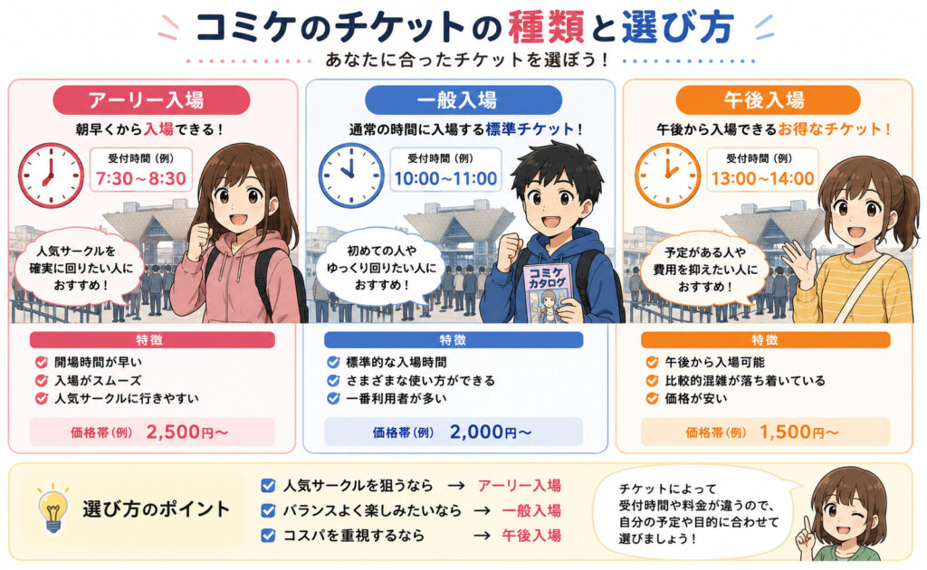 コミケ チケット 種類