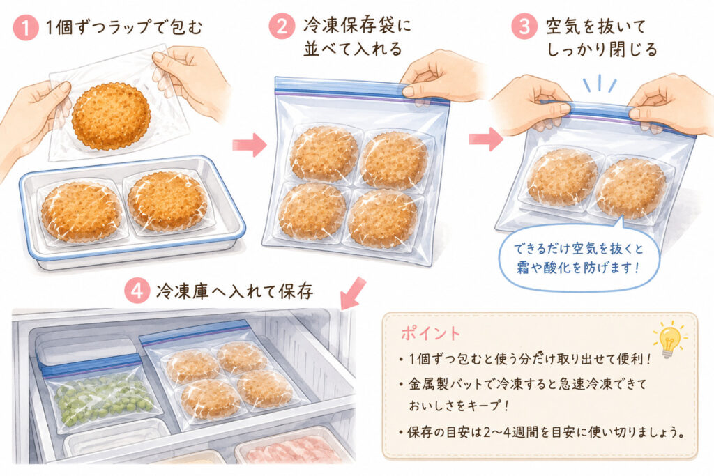 揚げ物 冷凍保存 やり方