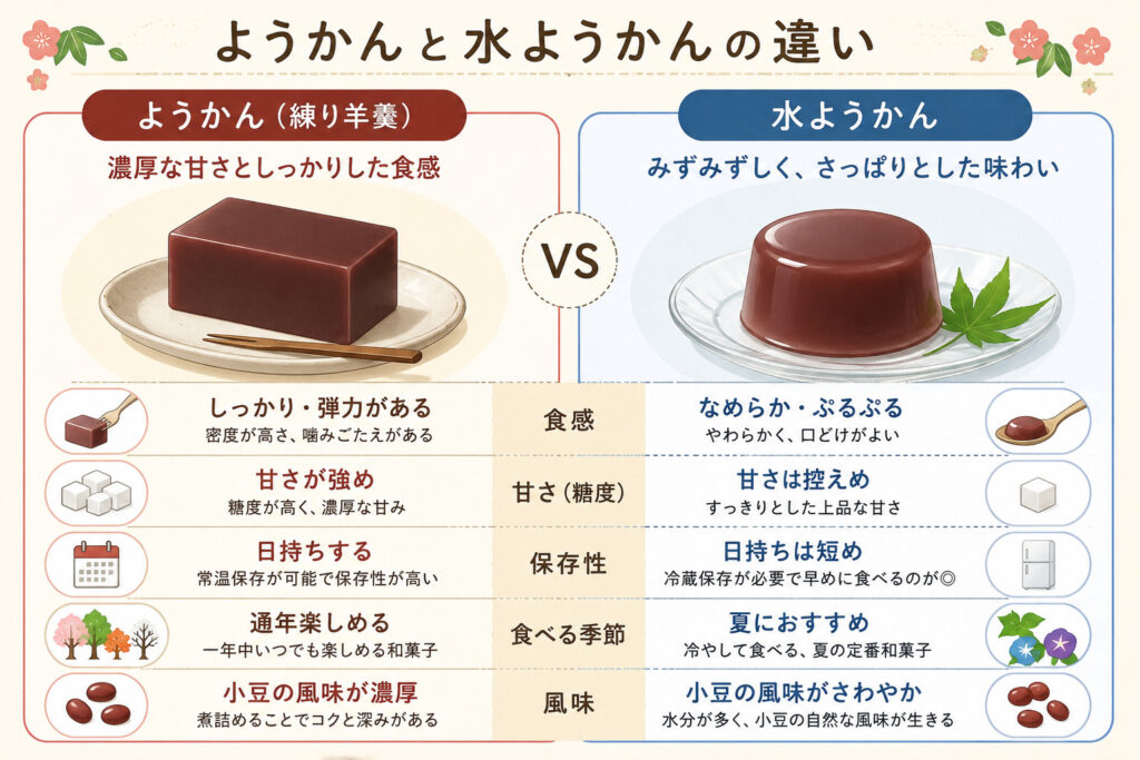 ようかん 水ようかん 違い